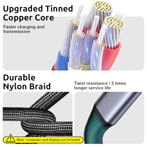 Verilux® Usb C Extension Cable 6.6Ft Type Male To Female Support 100W Pd Fast Charging 10Gbps Data Transfer 4K 60Hz Hd Video Output Compatible With iPad Pro Macbook Dell Grey 3PCS Verilux® Usb C Extension Cable 6.6Ft Type Male To Female Support 100W Pd Fast Charging 10Gbps Data Transfer 4K 60Hz Hd Video Output Compatible With iPad Pro Macbook Dell Grey 3PCS